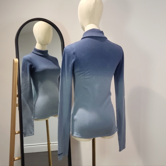 Point Zero by Nicole Benesti Ombre Turtleneck Sweater SMALL - Picture 3 of 6